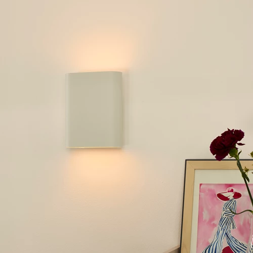 Lucide OVALIS - Applique murale - 2xE14 - Blanc - ambiance 1
